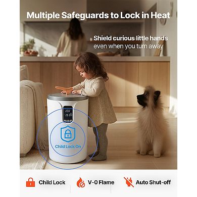 Bathroom Towel Warmer Bucket with 24H Timer Child Lock and Auto Shut Off