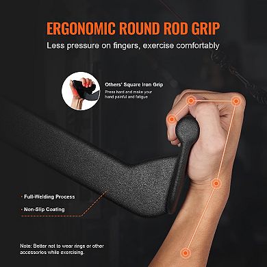 5-Piece LAT Pulldown Attachment Set, T-bar & V-bar for Cable Machine Rowing