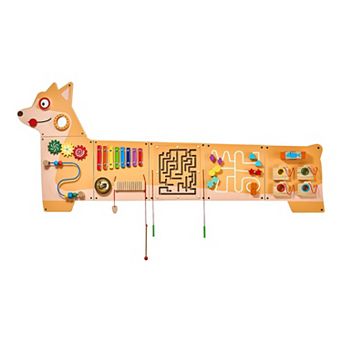 Puppy Busy Board with 12 Montessori Learning Activities