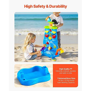 Double-Sided Sand & Water Table with 37 PC Waterfall Set