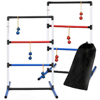 Ladder Ball Toss Game Set with Bolas, Score Tracker and Carrying Bag