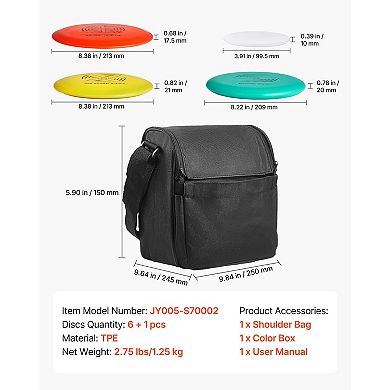 Disc Golf Set 6-Piece Starter Kit with Discs Marker and Backpack