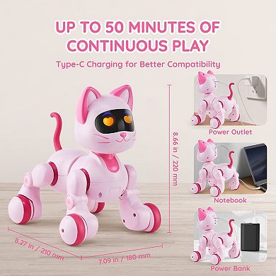 Programmable RC Robot Cat with Touch Control & Interactive Movements