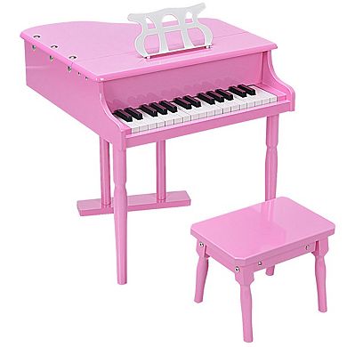 Musical Instrument Toy 30 Key Mini Grand Piano with Bench