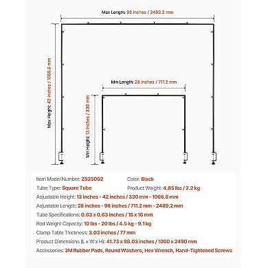 Adjustable Table Arch Stand for Party Decorations & Events