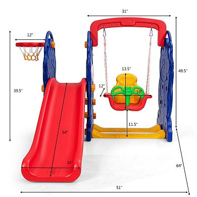3 in 1 Toddler Climber and Swing Play Set