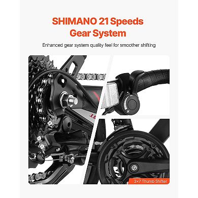 Road Bike 700C 21-Speed Shimano Racing Bicycle with Disc Brake for Adults