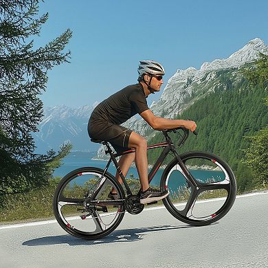 Road Bike 700C 21-Speed Shimano Racing Bicycle with Disc Brake for Adults