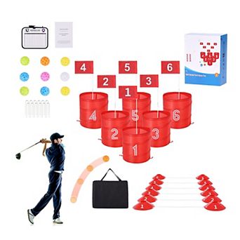 6-Hole Backyard Golf Game - Portable Chipping Set for All Ages