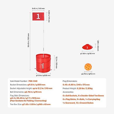 6-Hole Backyard Golf Game - Portable Chipping Set for All Ages