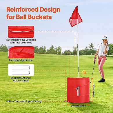 6-Hole Backyard Golf Game - Portable Chipping Set for All Ages