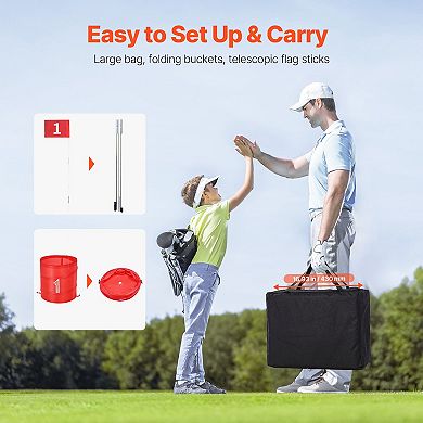 6-Hole Backyard Golf Game - Portable Chipping Set for All Ages