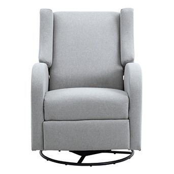 Modern Swivel Glider Recliner Chair with Polyester Upholstery