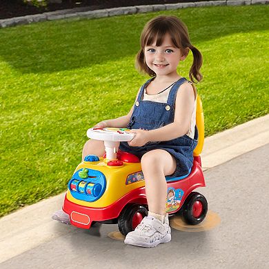 Ride On Push Car with Music & Storage for Toddlers
