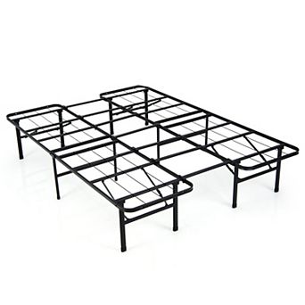 Full Size Folding Steel Platform Bed Frame for Adults and Kids