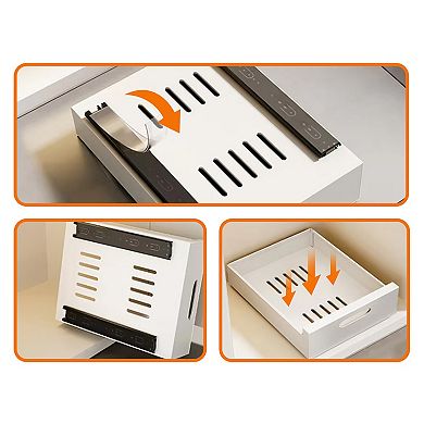 Cheer Collection Carbon Steel Pull Out Organizer Drawers with Adhesive Slide Out Storage Shelves