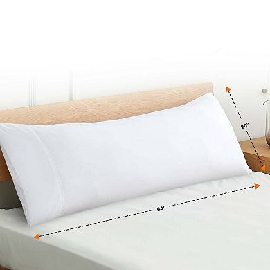 Cheer Collection Ultra Soft Cotton Body Pillowcase for 20 x 54 Body Pillows