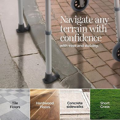 Walker Ski Glides 4 Pack Durable Non-Scratch Walker Accessories for Smooth Mobility