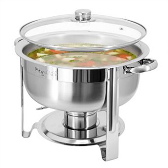 7.9-qt Round Stainless Steel Professional Chafing Dish/Food Warmer/Buffet Server Serving Trays
