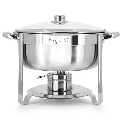 7.9 Quart Round Stainless Steel Professional Chafing Dish/Food Warmer/Buffet Server Serving Trays