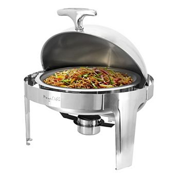 6.3-qt Round Stainless Steel Dome Roll Top Chafing Dish/Food Warmer/Buffet Server Serving Dish