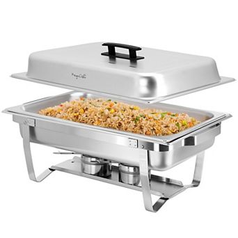 9.5-qt Foldable Stainless Steel Professional Chafing Dish/Food Warmer/Buffet Server Serving Trays