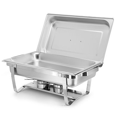9.5 Quart Foldable Stainless Steel Professional Chafing Dish/Food Warmer/Buffet Server Serving Trays