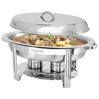 5.8-qt Stainless Steel Oval Professional Chafing Dish/Food Warmer/Buffet Server Serving Dish