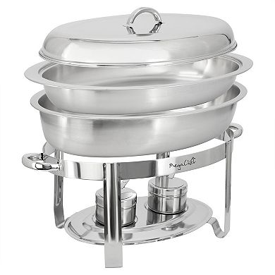 5.8 Quart Stainless Steel Oval Professional Chafing Dish/Food Warmer/Buffet Server Serving Dish