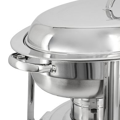 5.8 Quart Stainless Steel Oval Professional Chafing Dish/Food Warmer/Buffet Server Serving Dish