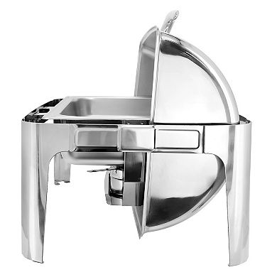 9.5 Quart Oblong Roll Top Stainless Steel Chafing Dish/Food Warmer/Buffet Server Serving Trays