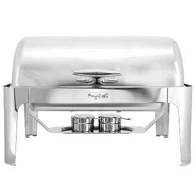 9.5 Quart Oblong Roll Top Stainless Steel Chafing Dish/Food Warmer/Buffet Server Serving Trays