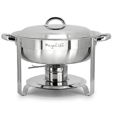 3.7 Quart Round Stainless Steel Professional Chafing Dish/Food Warmer/Buffet Server Serving Trays