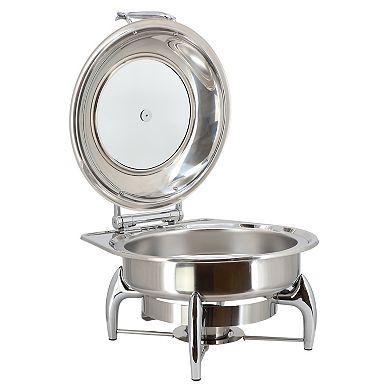6.3 Quart Stainless Steel Round Professional Chafing Dish/Food Warmer/Buffet Server Serving Dish