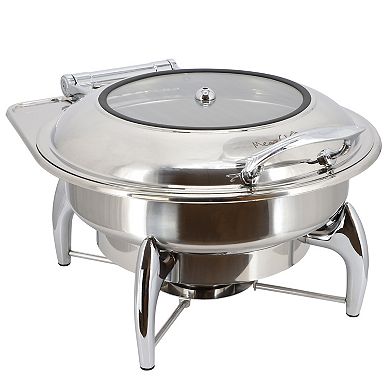 6.3 Quart Stainless Steel Round Professional Chafing Dish/Food Warmer/Buffet Server Serving Dish