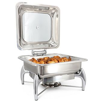 6 Liter Stainless Steel Rectangle Professional Chafing Dish/Food Warmer/Buffet Server Serving Dish