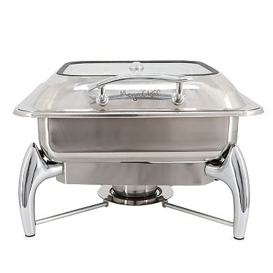 6 Liter Stainless Steel Rectangle Professional Chafing Dish/Food Warmer/Buffet Server Serving Dish
