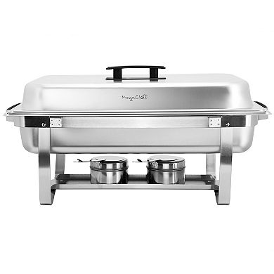 9.5 Quart Foldable Stainless Steel Chafing Dish/Food Warmer/Buffet Server Serving Trays, Set of 2