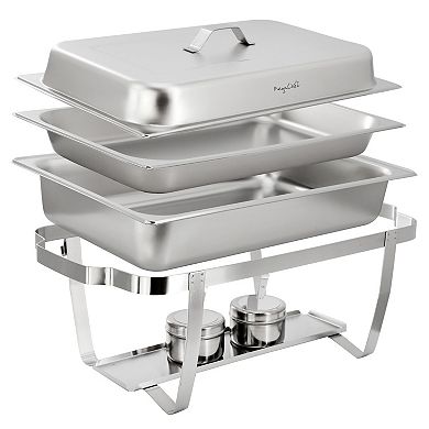 9.5 Quart Stackable Stainless Steel Professional Chafing Dish/Food Warmer/Buffet Server Serving Dish