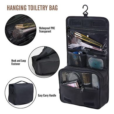 SET-OF-8 TRAVEL TOILETRY BAGS