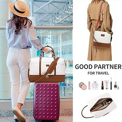 TRAVEL BAG WITH EXTRA TOILETRY POUCHES