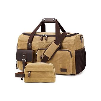 TRAVEL DUFFLE BAG WITH SHOE COMPARTMENT