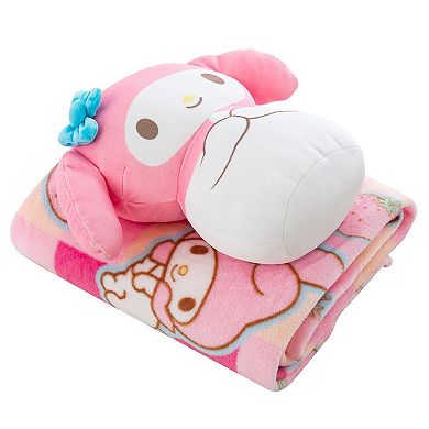 Sanrio Me Myself Melody Silk Touch Throw Blanket, 50×60 inches and 11 inch Plush Set