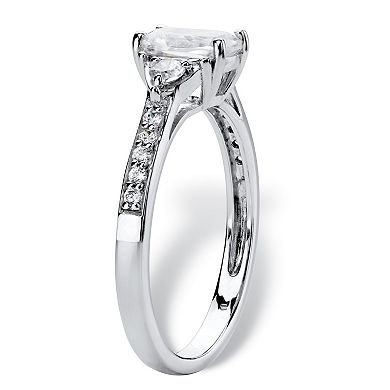 PalmBeach Jewelry 1.70 Cttw. Created White Sapphire Promise Ring
