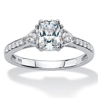 PalmBeach Jewelry 1.70 ct w. Created White Sapphire Promise Ring