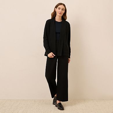 Organic Cotton Airplane Short Drape Cardigan