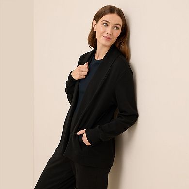 Organic Cotton Airplane Short Drape Cardigan