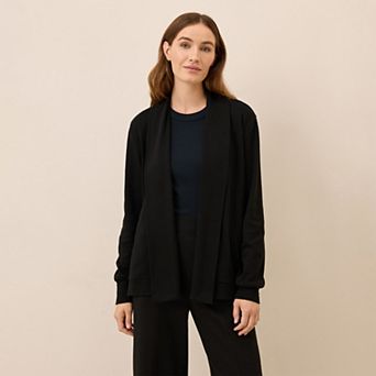 Organic Cotton Airplane Short Drape Cardigan