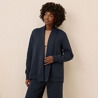 Organic Cotton Airplane Short Drape Cardigan