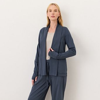 Luxe Stretch Jersey Swing Cardigan Made With Organic Cotton